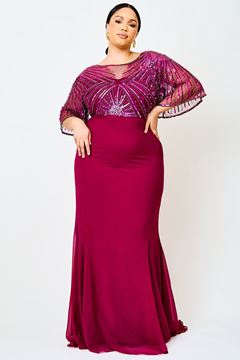 Immagine di PLUS SIZE SEQUINS EVENING DRESS